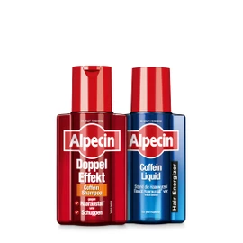 Alpecin Double Effect Caffeine Shampoo & Caffeine Liquid - 2 x 200 ml - Set Against Hair Loss and Dandruff | Tonic to Strengthen Hair Roots | Shampoo with Double Action Against Hair Loss and Dandruff