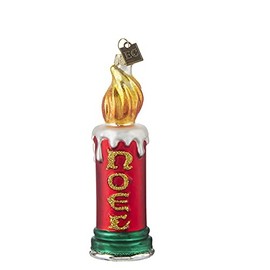 RAZ Imports Eric Cortina Collection Noel Candle Ornament, 5.5-inch Height, Glass