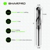 SHARPRO Extra Long Ball Nose End Mill 3/8 Inch Shank
