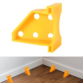 Professional Flooring Spacers Set for Laminate, Vinyl Plank, Hardwood Floors - Precision 1/4" & 1/3" Gaps - Durable Reusable Floor Installation Tools - Easy to Use(20, Yellow, 1/4” & 1/3”)