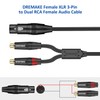 DREMAKE Dual RCA Female to XLR Female Audio Unbalanced Cable