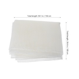 Tofficu Mesh Fabric, Blank Rug Hooking Mesh, Woven Mesh Fabric, Cross Stitch Panels Carpet, Mesh Canvas, Rug Canvas, Mesh Weaving Kit for Rugs - White Plastic