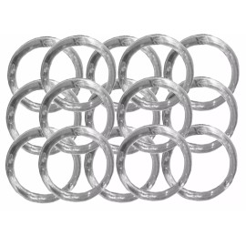 Unbranded 12 Napkin Rings plastic acrylic 1.75" diameter- Clear