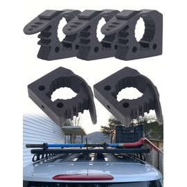 LOUZEZO Shovel Holder - 5 Pack Quick-Release Wall Mount - Fits 1-1/7'' to 1-3/7'' Diameter Tools - Rubber Material - Black - Versatile Mount (Flat Surface & Round Roll Bar)