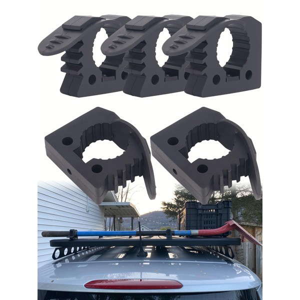 LOUZEZO Shovel Holder - 5 Pack Quick-Release Wall Mount -