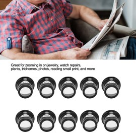 10PCS 10X Watchmaker Loupe, Portable Magnifier Magnifying Glass Eye Loops Magnifier, Jewelers Loupe Eye Loupe Repair Magnifying for Watch for Watchmakers Repair