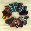 LOUDelephant Hand Knitted Wool Slipper Socks - SD Black Rainbow