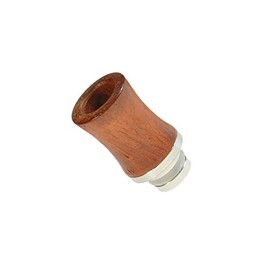 Armerah Woody Curve 510 Drip Tip eCig Mouthpiece Short/Big Wood/Steel Single, Redwood