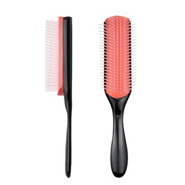 2 Pcs Nylon Hair Brushes 9-Row Hair Brushes Cushion Nylon Bristle Massage Hair Brushes Rubber Pad Hair Brushes for Hair Styling Hair Salon