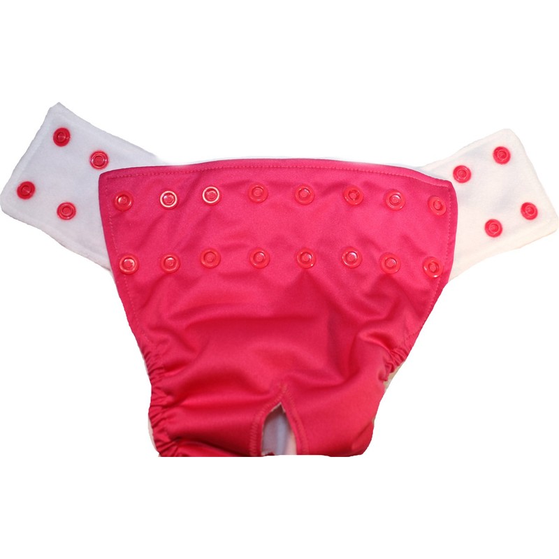 Glenndarcy Female Dog Nappy - Urine Incontinence - Poppers (Pink