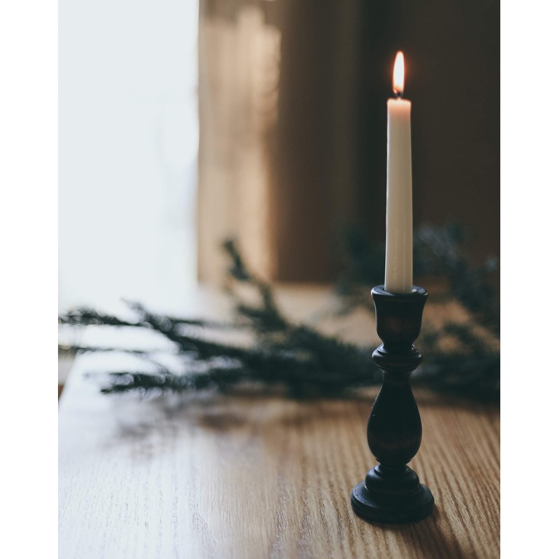 Hyoola 8" Beeswax Taper Candles - 8 Hour Burn Time