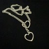 Slip Chain with Heart O-Ring, Punk Style Necklace, Adjustable Chain