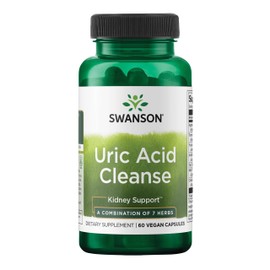 Swanson Uric Acid Cleanse - Natural Supplement Promoting Kidney Support - Features a Powerful Combination of 7 Herbs - (60 Veggie Capsules)