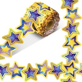 Outus 68 Feet Galaxy Star Bulletin Board Borders Classroom Decor Science and Space Theme Straight Rolled Border Trim Bulletin Borders for Classroom Chalkboard Office Home Decorations