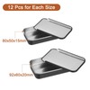sourcing map 24 Pcs Metal Tin Box Container, Slide Top