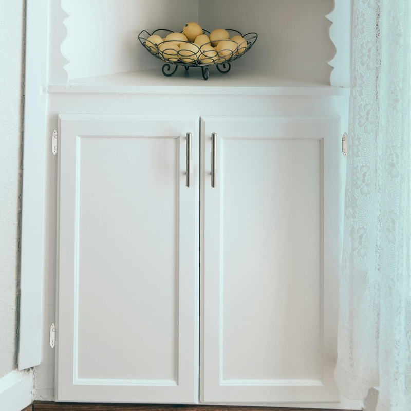 Home Expert 20 Pack (10 Pairs) White Cabinet Hinges for