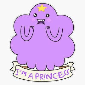 Lumpy Space Princess Sticker Vinyl Bumper Sticker 6 Mil Thick - Size 5"