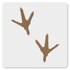 MAGJUCHE Chicken Footprints Stencil 6 Inches, Reusable Chicken Tracks Stencil