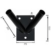 Flag Pole Holder Flagpole Holder Flag Set of 2 Black
