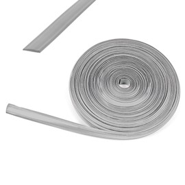 wamovo 10 Metres Sealing Strip, 12 mm, Silver Plastic Piping Filler for Caravans, Motorhomes