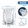 Frunsse Plastic Flasks - Reusable Drink Pouches for Adults Alcohol