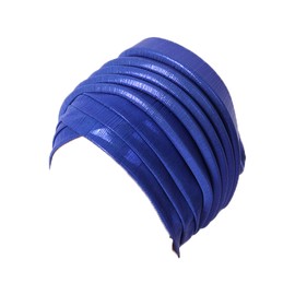 Nigerian Turban African Headscarf Auto Gele Headties Party Headdress (Navy blue)