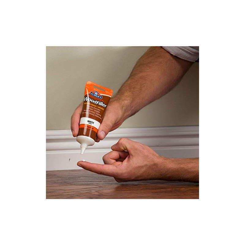 Elmer's E855 Carpenter's Wood Filler, 3.25-Ounce Tube, White - 6