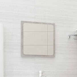 Gecheer Bathroom Mirror Rectangle Mirror, Wall Mounted Mirror for Modern House Home Decor - Concrete Gray 15.7"x0.6"x14.6" Engineered Wood