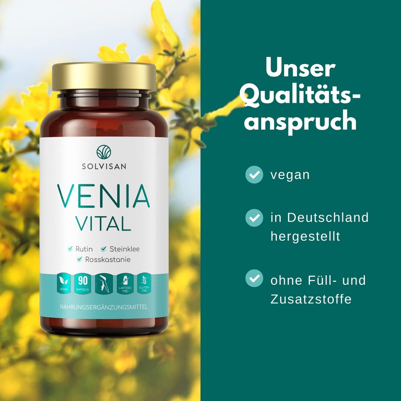 SOLVISAN Venia Vital High Dose 3-Way Complex with Rutin, Horse