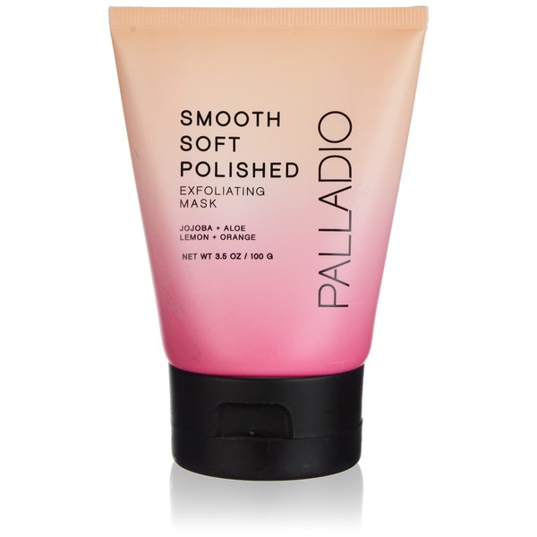 Palladio Exfoliating Face Mask, Smooth Soft Polished Skin, Gentle Scrub for Soft Skin, Exfoliates Skin Instantly to Lift Away Dead Skin, Cleans Pores, Hydrate & Brighten Dry or Sensitive Skin, 3.5 oz
