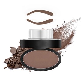 Eyebrow Stamp Powder, Brow Pro Stamp Dark Brown, Waterproof Arched Eyebrows Kit - Easy Application, Sweatproof & Long Lasting - Ideal Eyebrow Stencil Makeup Starter Set