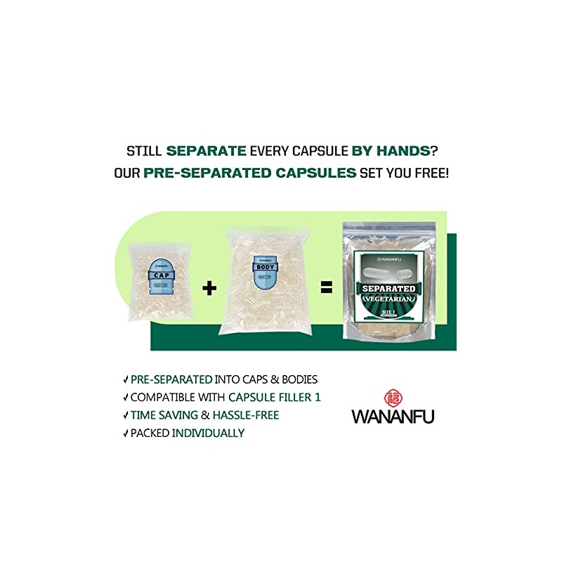 wananfu WANANFU Capsule Filling Machine Size 1 Bundle with Separated