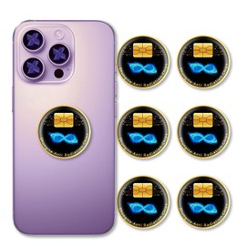 6 Pcs Phone Protection Stickers Neutralizers for Smart Phones/Computer/WiFi/Tablets/Laptops/Priner/TV Electronic Devices Blockers Black Golden