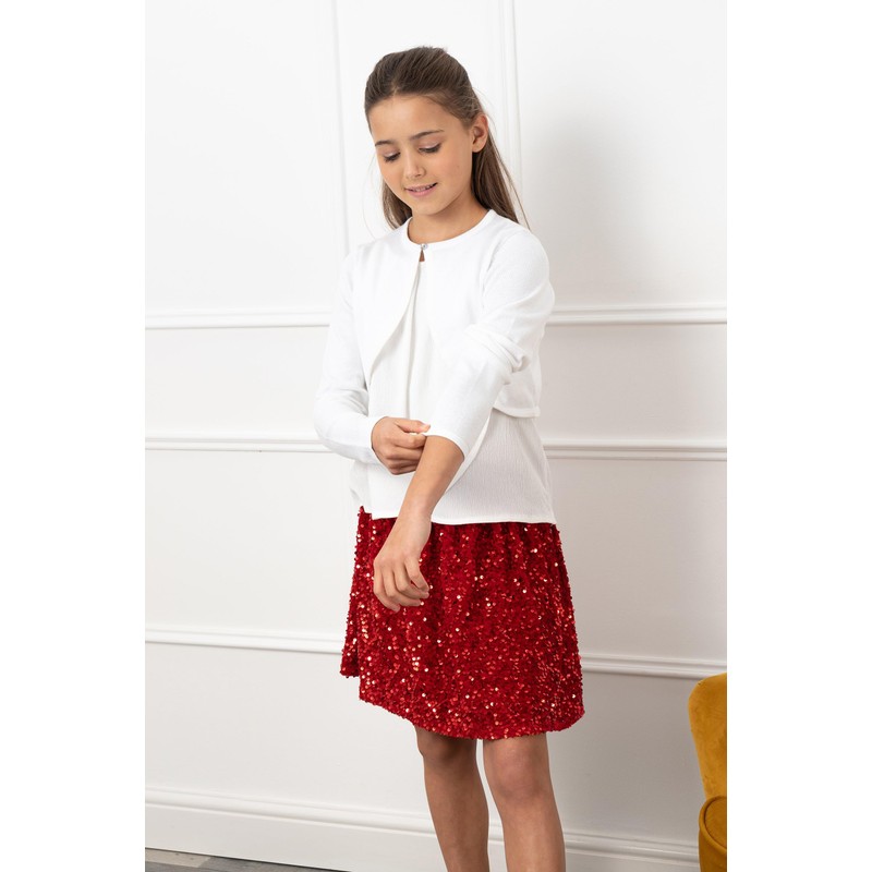 Bolerose Girls' Long-Sleeved Bolero Sparkle Cardigan -