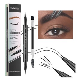 2 En 1 Delineado De Cejas Waterproof Con 2 Puntas Y Pincel