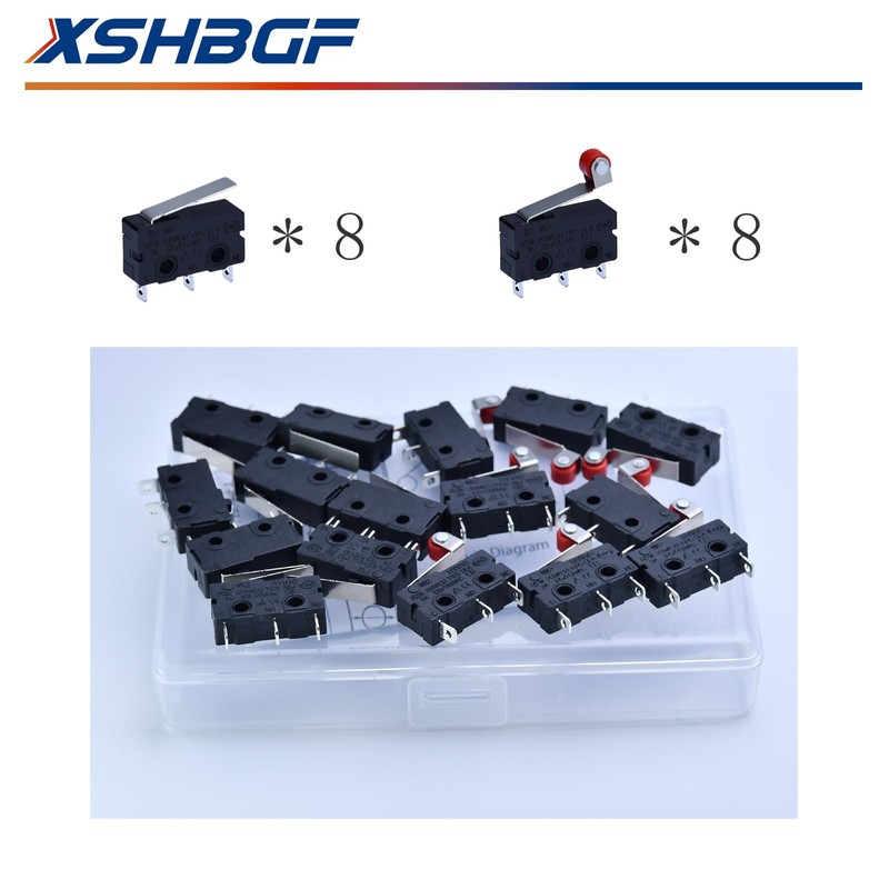16Pcs Micro Limit Switch 125 250V AC 5A SPDT 1NO