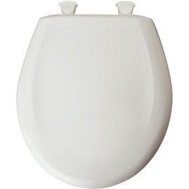 Bemis 200SLOWT 160 Lift-Off Plastic Round Slow-Close Toilet Seat, Euro White