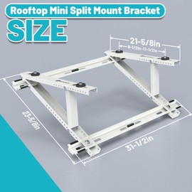 Chiligent Rooftop Mini Split Mount Bracket 9,000 to 24,000 BTU, Heavy Duty Adjustable Roof Support Bracket for Ductless Mini Split Air Conditioner, Condenser, Heat Pump, Support up to 330 Lbs