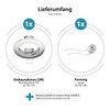 ledscom.de Circ Ceiling Mounting Frame Aluminium Matt Chrome (LED/Halogen/GU10/MR16/PAR16/50 mm)