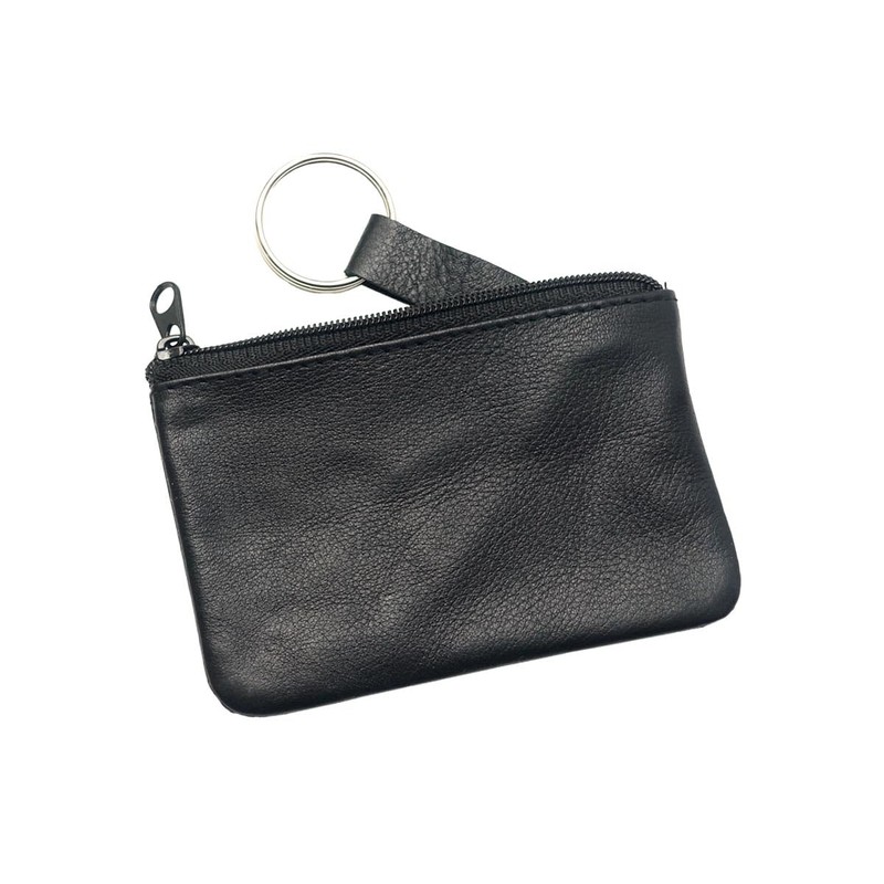 Leather Key Case 310, Soft touch cowhide leather black