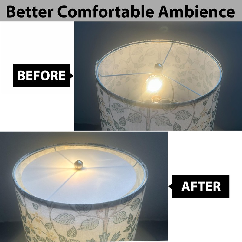 GO&SO 8.5"/216 mm Lamp Shade Diffuser,Frosted White Acrylic Drum Lampshade