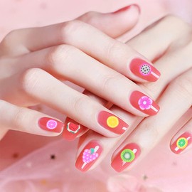 LALAFINA 5000pcs Nail Sticker Nail Decoration Flower Designs for Professional and Home Use Includes Watermelon Strawberry Lemon More
