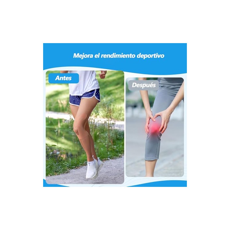 Mythya Cinta Kinesiologica para Rodilla 12 Piezas, Kinesiologia Profesional Resistente