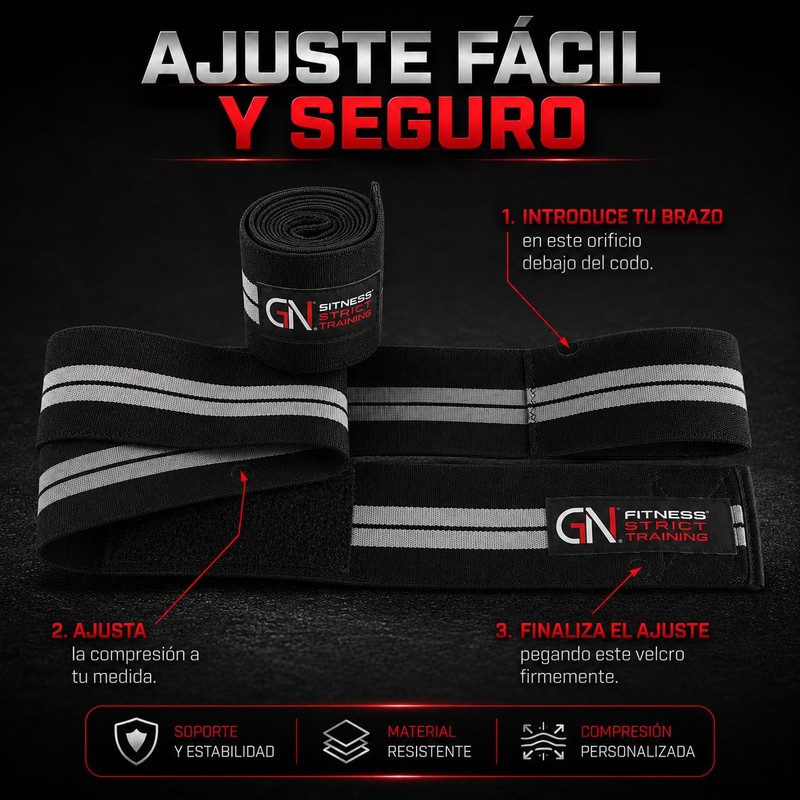 GN Fitness Coderas para gym - Coderas de compresion -