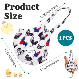 Paterr Chicken Holder Bag, Chicken Sling Carrier Bag Hen Sling with Handle Farm Supplies for Hen Rooster Transport Traveling Hiking Driving
