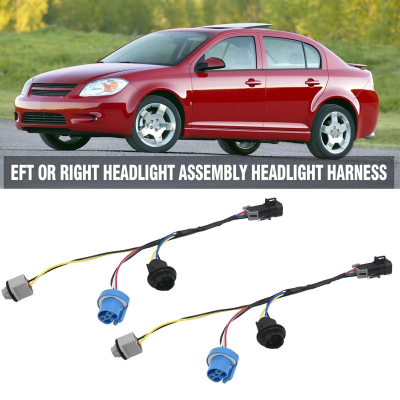 Vkinman 2pcs 22740620 Headlight Wiring Harness, Front Lamp Socket Wire