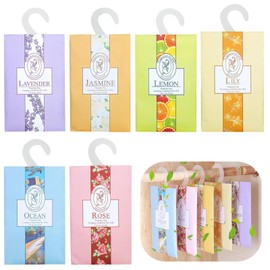 Wardrobe Fresheners Drawer Fresheners, 6 Sachets With Hanging Sachets, Aromatherapy Sachets with Natural Scents for Closets and Drawers, Perfect for Homes, Cars, and Offices