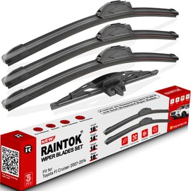 RAINTOK Windshield Wiper Blades Replacement for 2007-2014 Toyota FJ Cruiser Original Factory Quality Front Rear Wipers Blade Set for My Car - 16" 14" 14" 10" (Pack of 4)