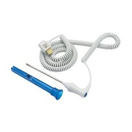 Welch Allyn 02895-000 Oral Temperature Probe and Well Assembly for Vital Monitors - Blue, 9' Cord