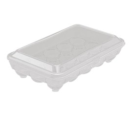 24 Grids Transparent Drawer Space Quality Eggs Storage Box Rolls Plastic Egg Holder Basket Organiser for Kitchen Fridge Baking Bowl Ceramic (D, One Size)